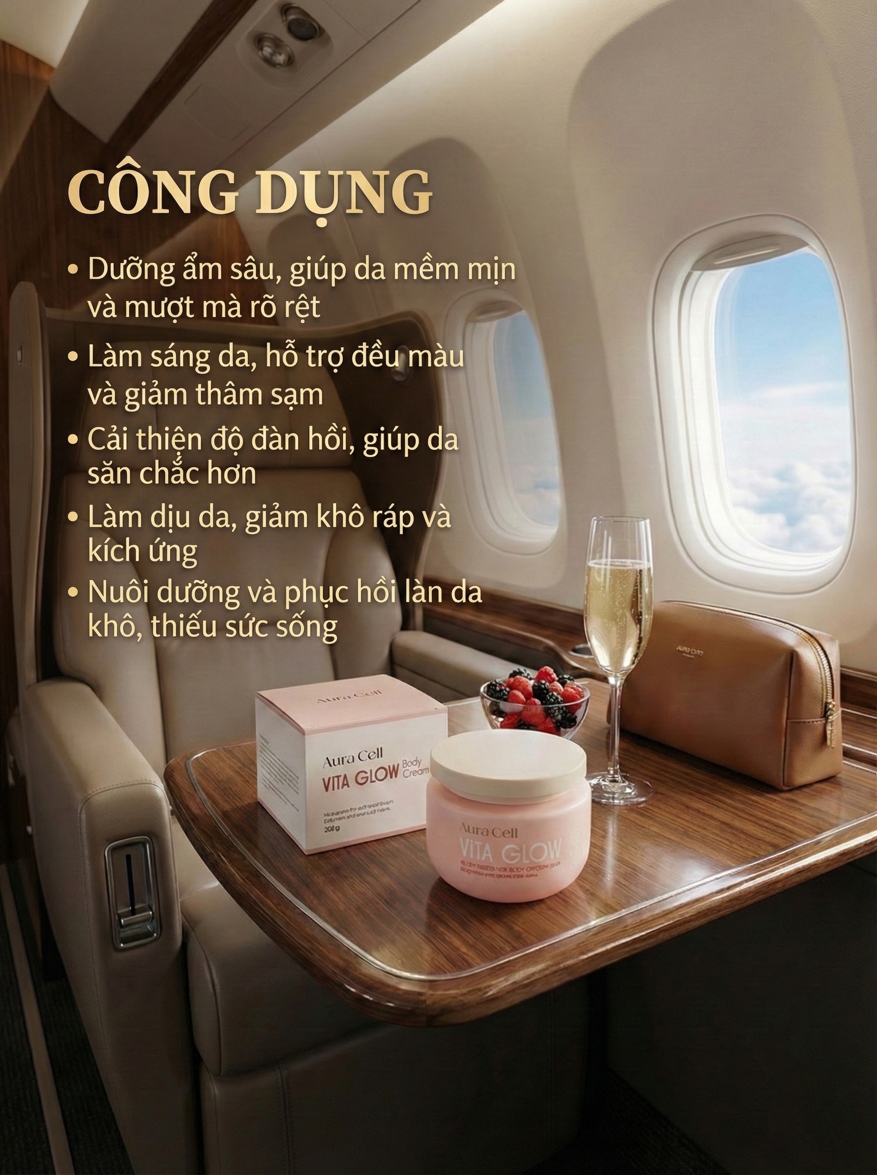 Kem Body AuraCell Vita Glow Body Cream 250g – Dưỡng Ẩm, Làm Sáng & Mịn Da - Ảnh 7