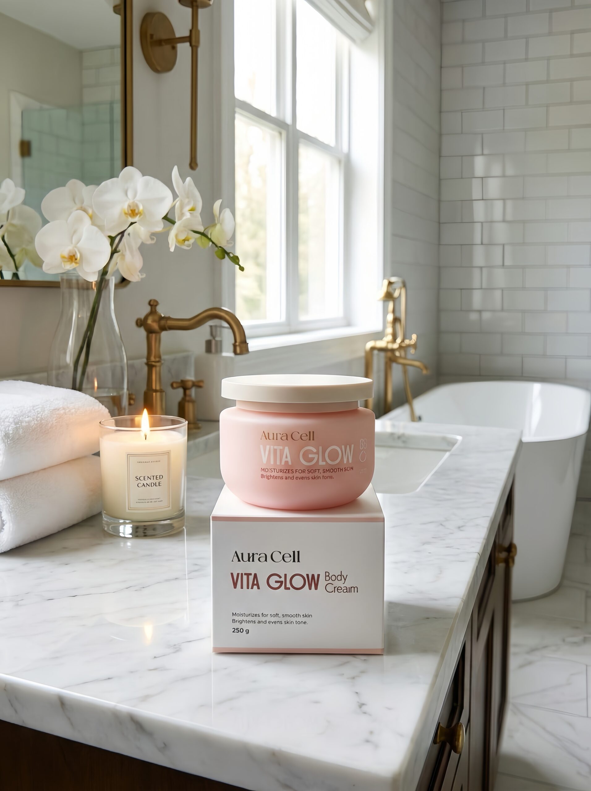 Kem Body AuraCell Vita Glow Body Cream 250g – Dưỡng Ẩm, Làm Sáng & Mịn Da - Ảnh 3